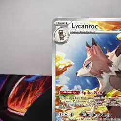Pokemon TCG Lycanroc Illustration Rare Card Journey Together 166/159 LP English - Image 2