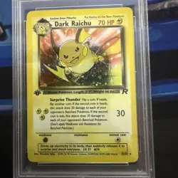 Dark Raichu Holo 1st Edition 2000 Pokemon Rocket #83 PSA 8 - Image 3