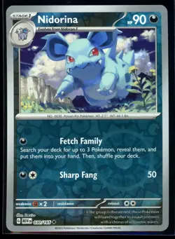 2023 Scarlet & Violet- 151 Nidorina Reverse Holo Pokemon Card #30 - Image 1