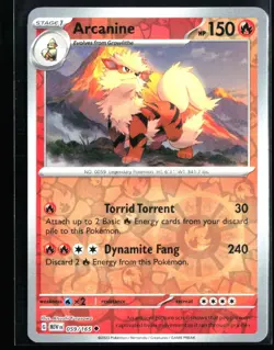 2023 Scarlet & Violet - 151 Arcanine #59 Reverse Holo Pokemon Card - Image 1