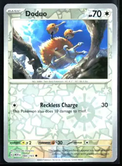 2023 Scarlet & Violet - 151 Doduo #84 Reverse Holo Pokemon Card - Image 1