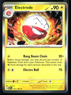 2023 Scarlet & Violet - 151 Electrode #101 Holo Rare Pokemon Card - Image 1