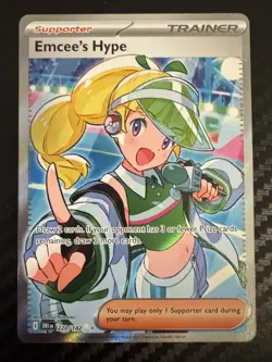Emcee's Hype 220/182 Pokemon Destined Rivals Ultra Rare Near Mint - Image 1