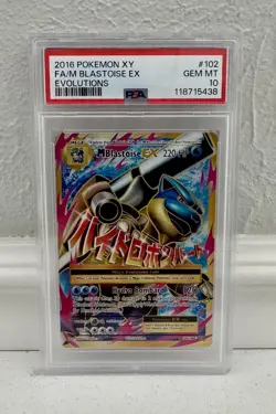 2016 Pokemon XY Evolutions Mega Blastoise #102/108 PSA 10 - Image 1