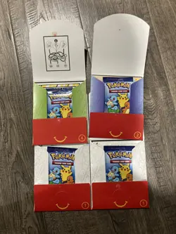 (4) Pokemon 25th Anniversary McDonald's Promo Sealed Packs lot - Image 2