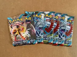 Lot of 7 Pokemon Scarlet & Violet Paradox Rift Booster Packs Sealed - Image 1