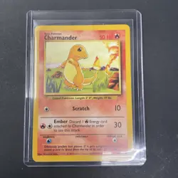 Charmander 46/102 Common Base Set Unlimited Pokemon - Image 1