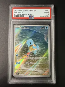Squirtle 170/165 PSA 9 - 2023 Sv: Scarlet & Violet 151 Illustration Rare Pokemon - Image 1
