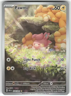 Pawmi 226/091 Illustration Rare Paldean Fates Pokemon Near Mint - Image 1