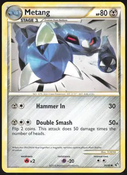 Metang 30/90 Uncommon HGSS Undaunted Pokemon Near Mint - Image 1