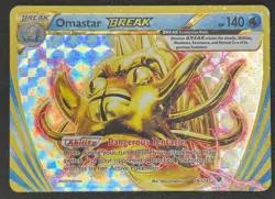 Omastar BREAK 19/124 Pokemon TCG XY - Fates Collide Rare BREAK Lightly Played - Image 1