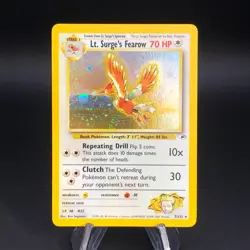 Pokemon Lt. Surge's Fearow 7/132 - Gym Heroes Holo Rare - LP Vintage WotC - Image 1