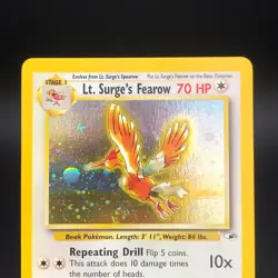 Pokemon Lt. Surge's Fearow 7/132 - Gym Heroes Holo Rare - LP Vintage WotC - Image 2