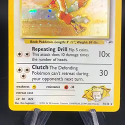 Pokemon Lt. Surge's Fearow 7/132 - Gym Heroes Holo Rare - LP Vintage WotC - Image 3