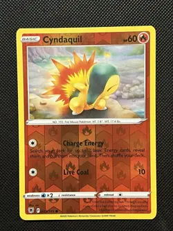 Pokemon Astral Radiance - Cyndaquil - 023/189 - Reverse Holo - M/NM - Image 2