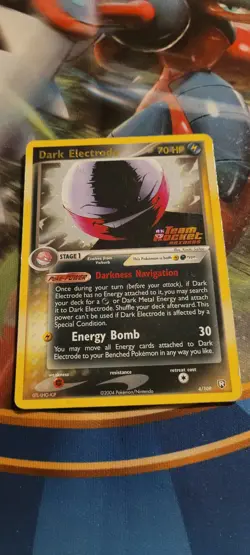 Pokemon TCG - Dark Electrode - Reverse Holo Stamp 4/109 - Ex Team Rocket Returns - Image 1