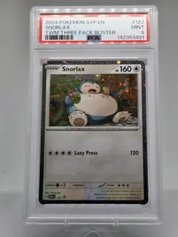 2024 Pokemon SVP EN Snorlax #122 Twilight Masquerade Promo Cosmos Holo PSA 9 - Image 1