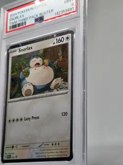 2024 Pokemon SVP EN Snorlax #122 Twilight Masquerade Promo Cosmos Holo PSA 9 - Image 3