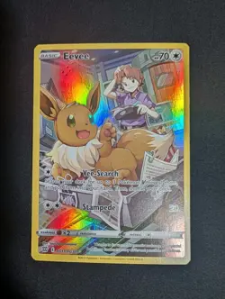 Pokemon TCG Eevee Ultra Rare Holo Swsh09 Brilliant Stars TG11/TG30 English Mp-Hp - Image 1