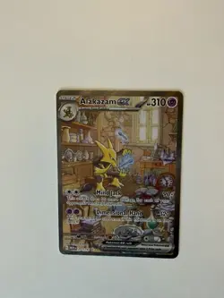 Pokemon Alakazam ex 201/165 SV 151 SIR Full Art Holo EN - Image 1