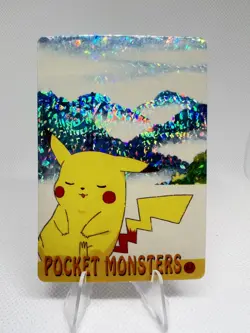 Pokemon Vintage Pocket Monsters Vending HOLO Prism Sticker 1999 Nintendo Japan - Image 1
