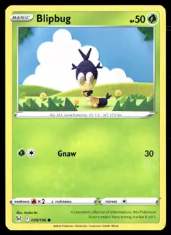 Blipbug 018/196 Common 2022 Lost Origin Pokemon Asoko Ito art Near Mint - Image 1
