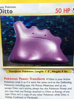 Pokemon TCG Ditto 3/62 Fossil Unlimited Holo Rare Vintage 1999 WOTC MISCUTU - Image 2
