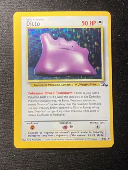 Pokemon TCG Ditto 3/62 Fossil Unlimited Holo Rare Vintage 1999 WOTC MISCUTU - Image 4
