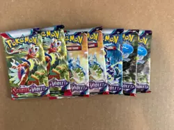 Pokemon TCG Scarlet and Violet Base Lot x7 Booster Pack Sealed Lot - Image 1