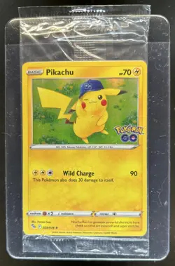 2022 Pokemon SWSH Pokemon GO Pikachu Reverse Holo #028/078 - Image 1