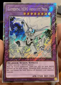Yugioh Elemental HERO Absolute Zero RA03-EN231 Platinum Secret Rare NM w/Track - Image 3