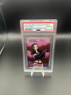FOR BONDS 2025 ONE PIECE X BASKIN ROBBINS CARDS NICO ROBIN PSA 10 - Image 1