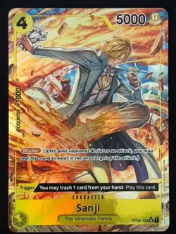 Sanji (OP04-104) (Alternate Art) - Kingdoms of Intrigue (OP04) - One Piece - Image 1