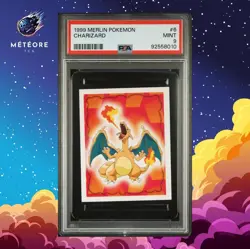 Carte Pokemon Dracaufeu / Charizard 6 PSA 9 Merlin Sticker - Image 1