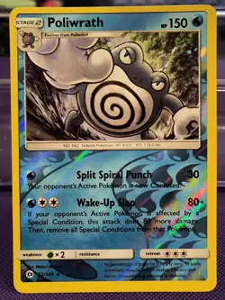 Poliwrath 32/149 Sun & Moon Base Set Pokemon English - Near Mint Reverse Holo - Image 1