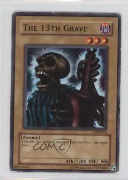 The 13th Grave YuGiOh Legend of Blue Eyes White Dragon #LOB-014 2002 READ - Image 1
