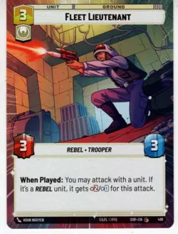 Star Wars Unlimited Hyperspace Card #498 Fleet Lieutenant - Image 1