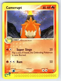 Camerupt 24/97 2003 EX Dragon Pokemon Card Nintendo e-Series Uncommon - Nm/Vlp - Image 1