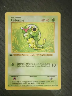 CATERPIE - 45/102 - BASE SET - 1 ST EDITION SHADOWLESS - ( MK ) - POKEMON CARD - Image 1
