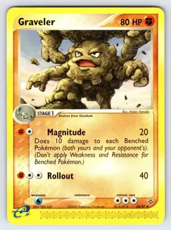 Graveler 30/97 2003 EX Dragon Pokemon Card Nintendo e-Series Uncommon - Nm/Vlp - Image 1