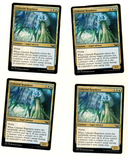 Set Of 4 Celestial Regulator #174/281 Streets Of New Cappenna MTG Card - Image 3