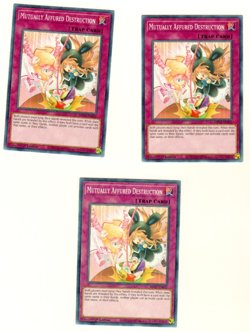 Set Of 3 Mutually Affured Destruction Tin Of Ancient Bat 1st Edition Yugioh Card - Image 1