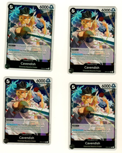 Set Of 4 Cavendish OP04-081 Rare Kingdoms Of Intrigue One Piece Trading Card - Image 1
