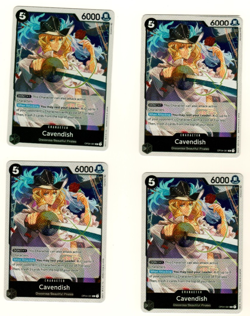 Set Of 4 Cavendish OP04-081 Rare Kingdoms Of Intrigue One Piece Trading Card - Image 3