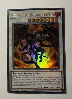 YUGIOH RED DRAGON ARCHFIEND SDCK-EN045 ULTRA 1ST ED NM - Image 1