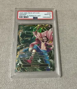 2025 ONE PIECE OP13-CARRYING ON HIS WILL SPECIAL ALTERNATE ART SMOKER PSA 10 GM - Image 1