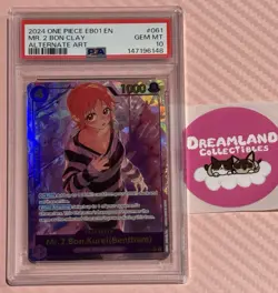 2024 One Piece EB01 EN Mr. 2 Bon Clay Alternate Art PSA 10 - Image 1