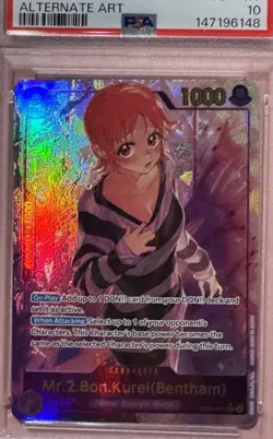 2024 One Piece EB01 EN Mr. 2 Bon Clay Alternate Art PSA 10 - Image 4