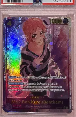 2024 One Piece EB01 EN Mr. 2 Bon Clay Alternate Art PSA 10 - Image 5