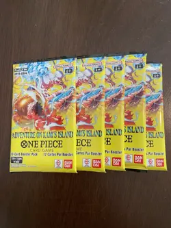 One Piece Adventure On Kami’s Island OP-15 & EB-04 5 Booster Packs Lot English E - Image 1